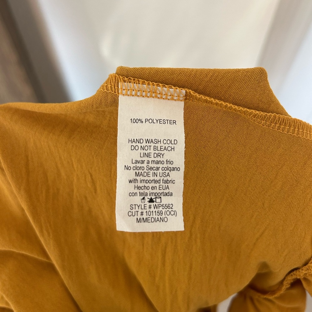 Yellow Ruffle Wrap Skort - Picture 4 of 4